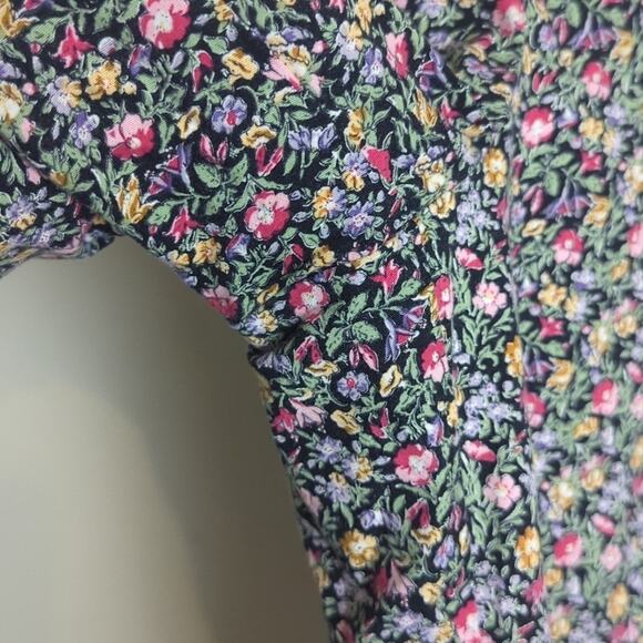 Vintage Ditsy Floral Trousers Highwaisted Straight Wide-leg Womens Medium - Picture 5 of 10